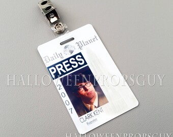 Clark kent Etsy graphic regarding Clark Kent Press Pass Printable titled Clark kent Etsy